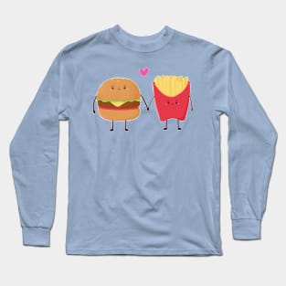 Burger and Fries love Long Sleeve T-Shirt